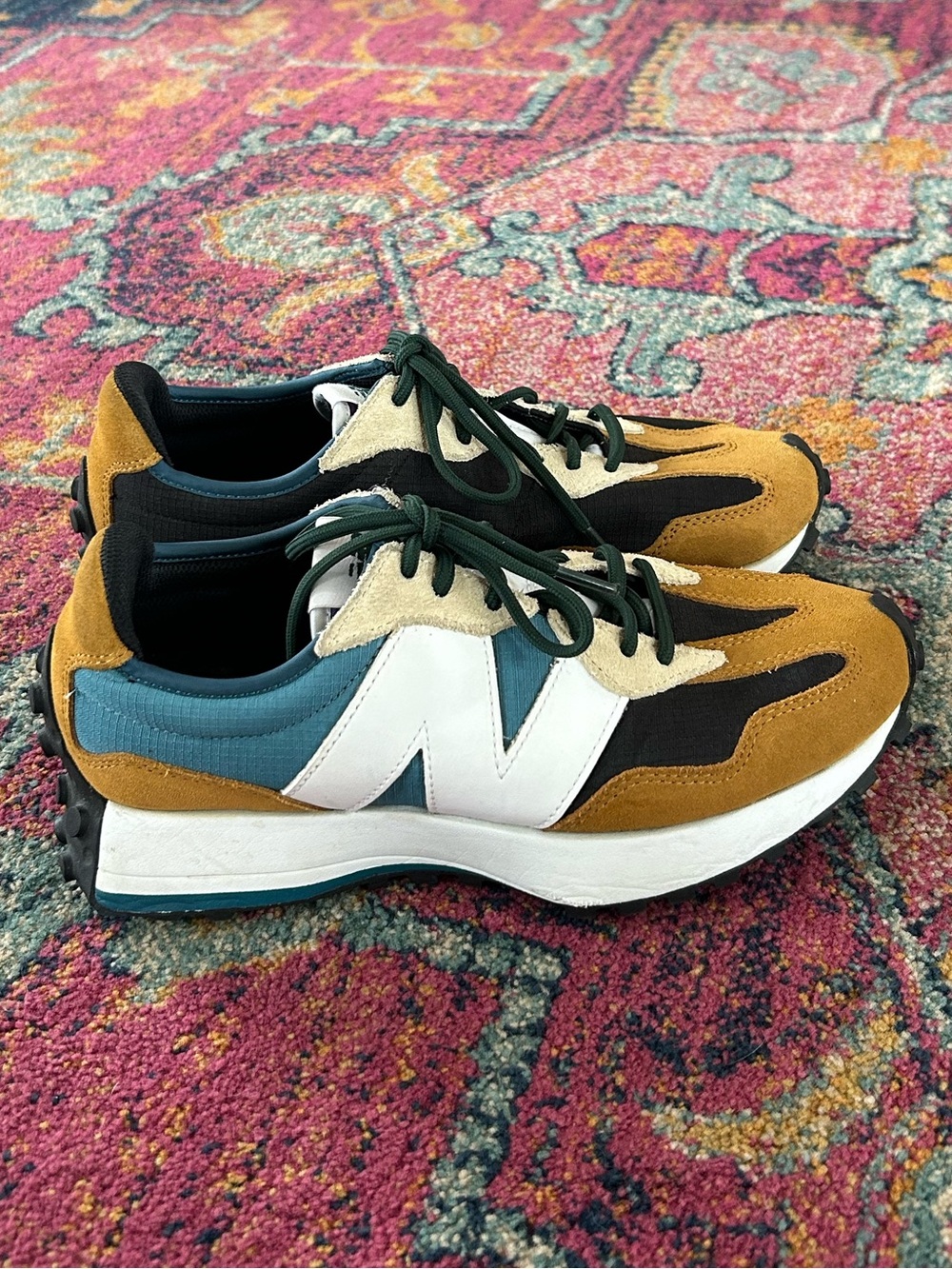 New Balance | Women’s Brown/Teal ‘Workwear Moonstone’ 327 Lace Up Sneakers Sz 10 - Picture 4 of 16